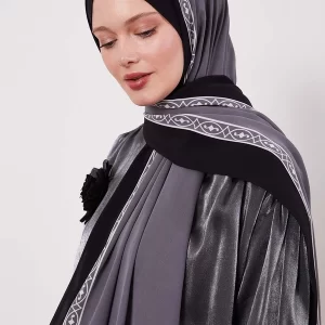 Levidor Füme Örgü Desen Medine İpeği ervaeşarp