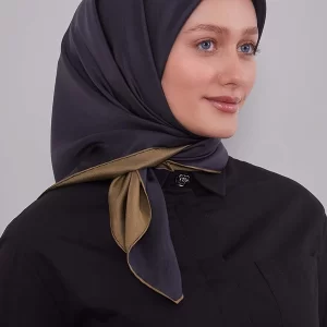 Zümrüt Yeşili Çift Taraflı İpek Twill Eşarp